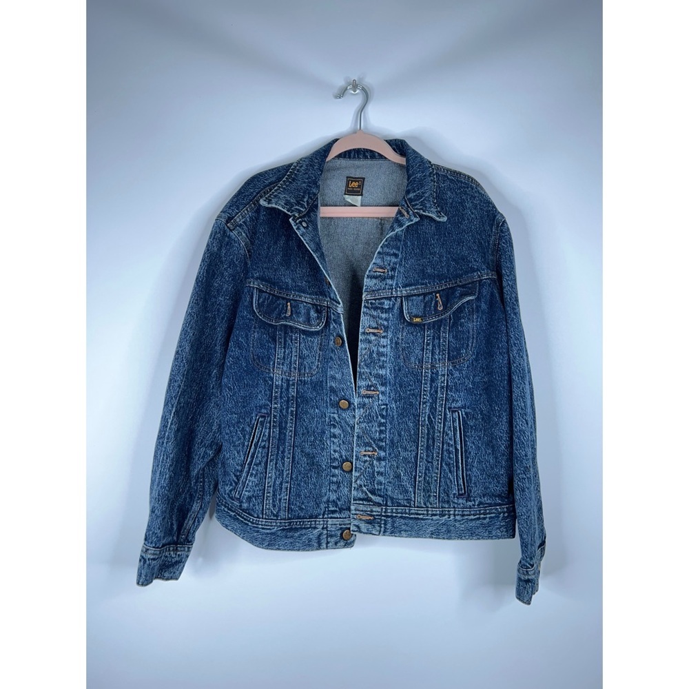 Vintage Lee Riders Denim Trucker Jacket Acid Wash Unisex Medium Wash Large
